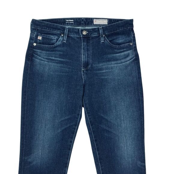 AG Adriano Goldschmied The Prima Cigarette Jeans 27 Dark Blue Smart Casual Denim - Picture 3 of 16
